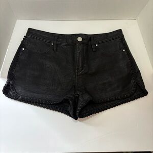 Blank NYC Faux Leather Shorts SMALL TEARS